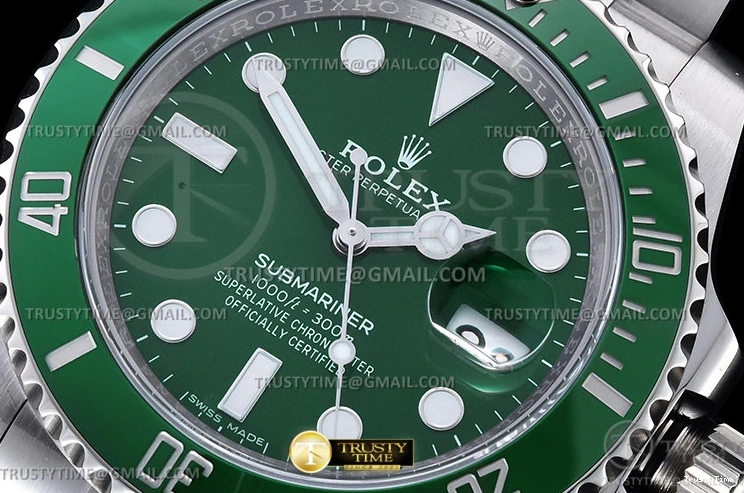 0422 ROLSUB0417B – Submariner 116610LV 904L SS SS Grn CLEAN V2 VS Stretchable 1048